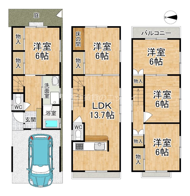 プレミア紀寺２号 間取り図