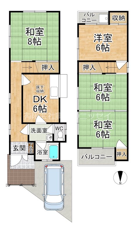 東九条町貸家 間取り