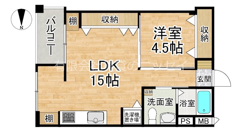 奈良コーポラス 409号室 間取り