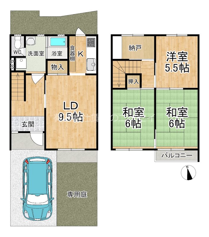 帝塚山南タウンハウス 間取り図