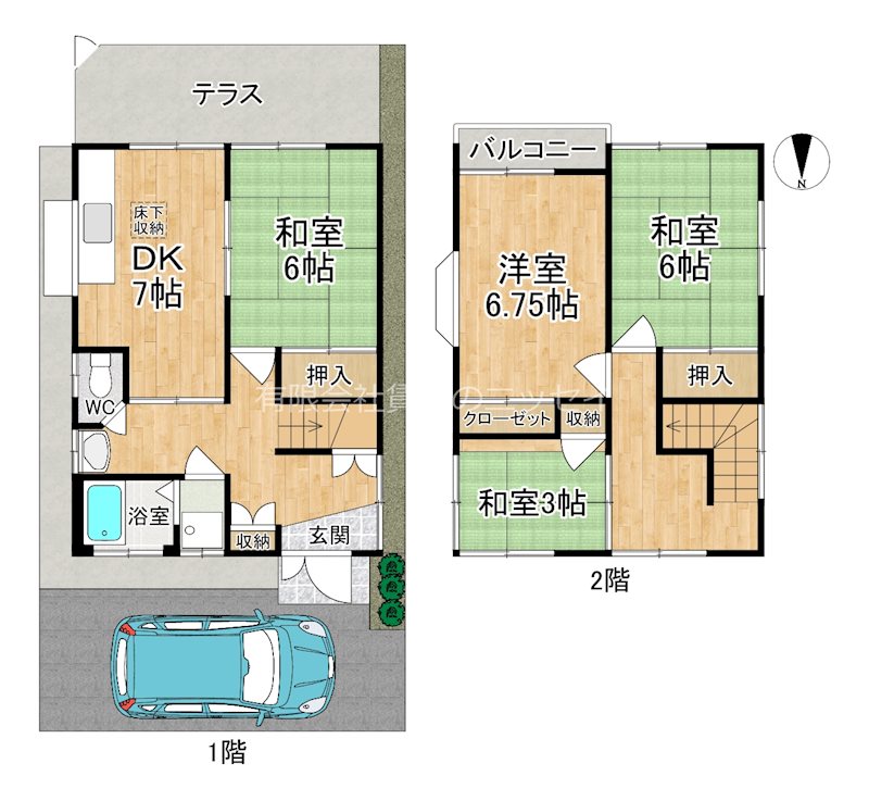 冨岡戸建貸家 間取り