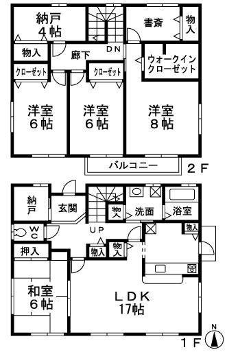 白庭台３丁目戸建 間取り図