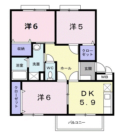 サンヴェール一条 間取り図