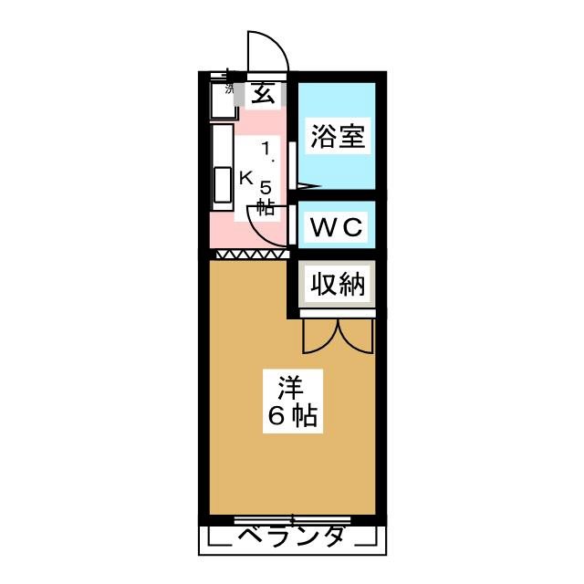 岩村ハイツ 102号室 間取り
