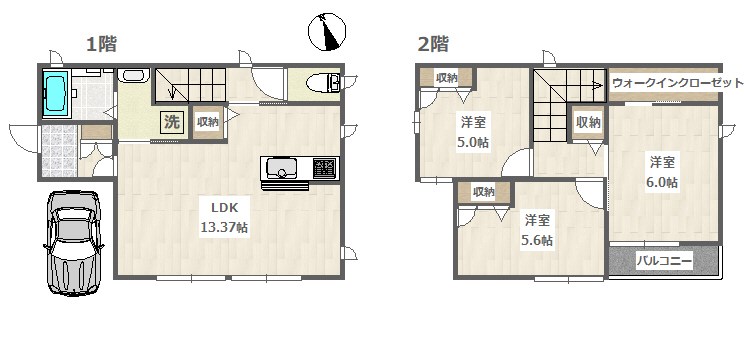 船橋１丁目貸家  間取り