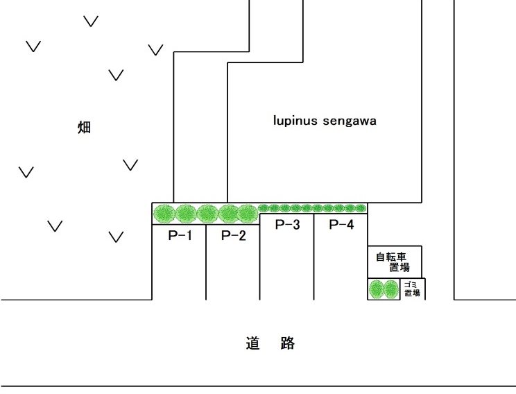 lupinus sengawa駐車場 間取り