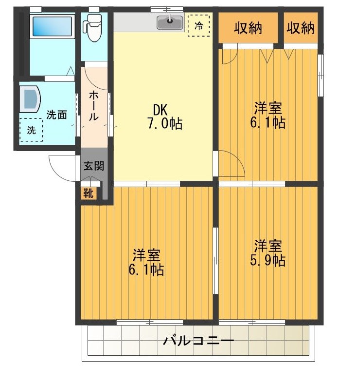 ウィステリアみなみ野 間取り図