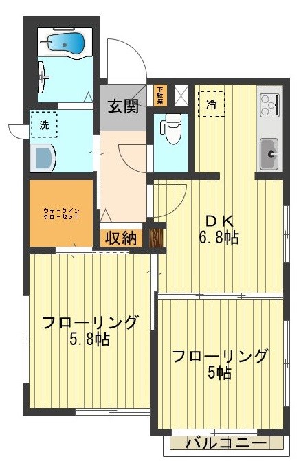 スカイハイツⅡ 間取り図