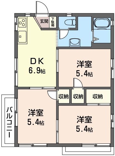 ドエル柴崎B 間取り図