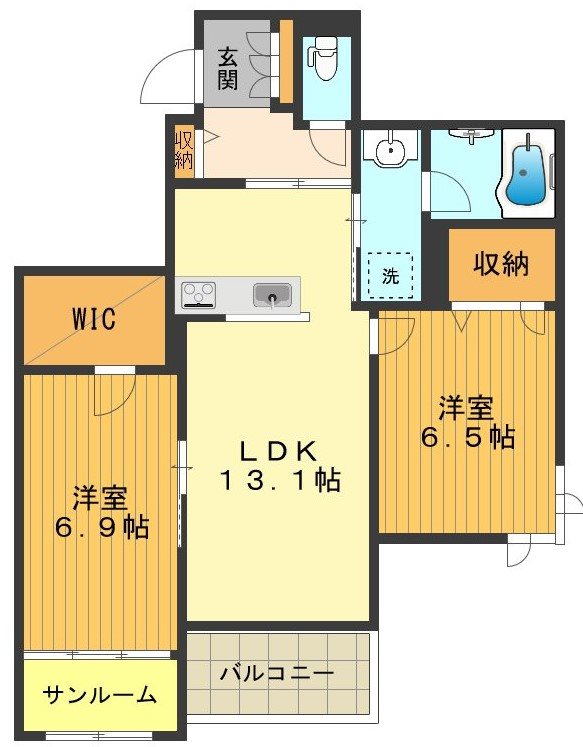 シャルム下田 間取り図