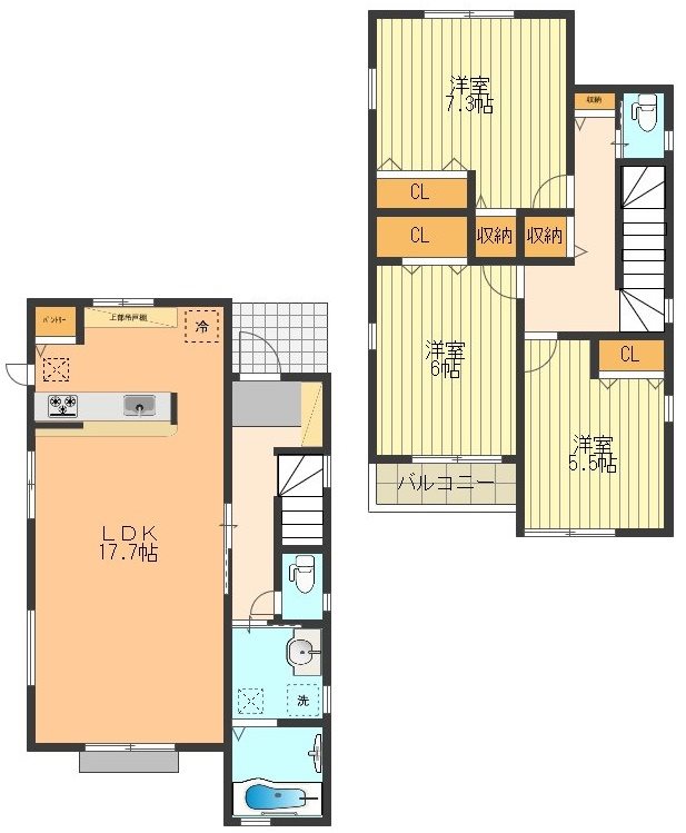 AcrossTown美堀町B 間取り図