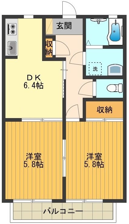 エクセルみねきC 間取り図