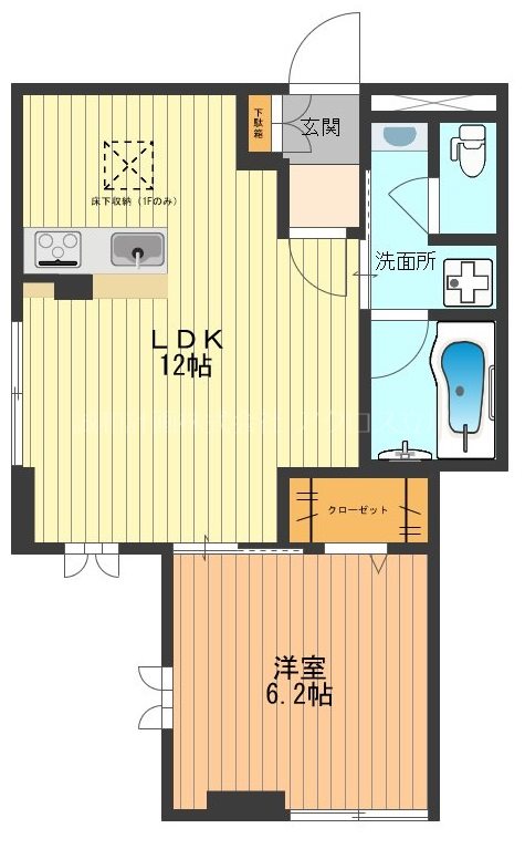 イグレック立川Ⅱ 間取り図
