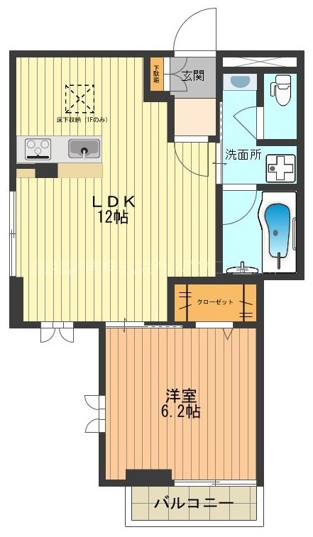 イグレック立川Ⅱ 間取り図