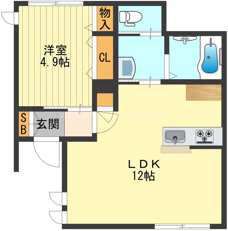 蔵 101号室 間取り