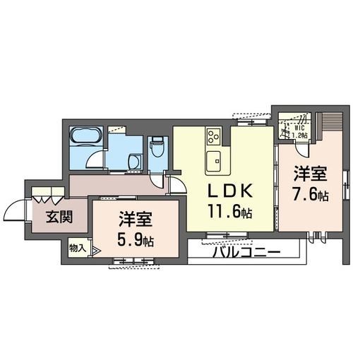 リラフォレスト西立川 間取り図