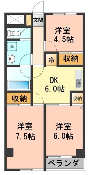 レインボーヒルズマルシン 間取り図