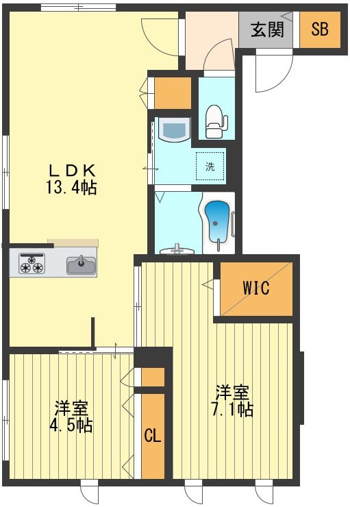 ＫＩＺＵＮＡ　ＨＡＵＳ 間取り図