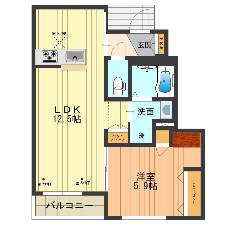 オーブ中神 間取り図