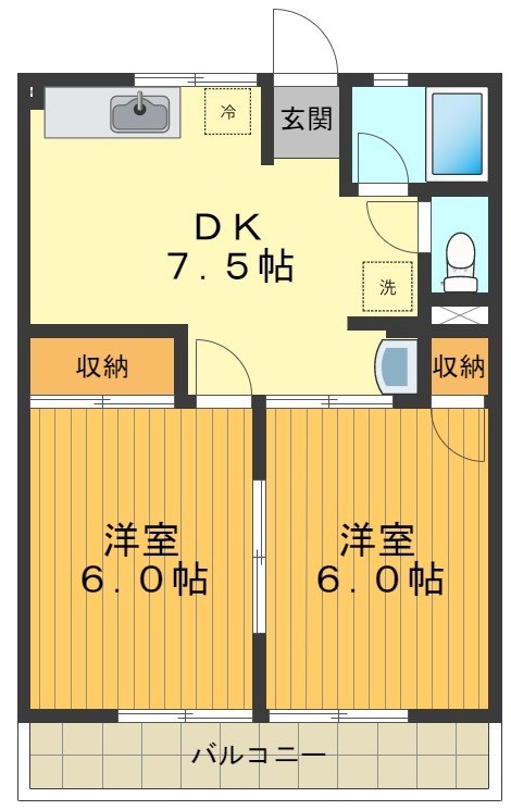 シティハイムセラヴィB 間取り図