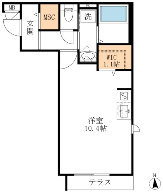 Ｍａｉｓｏｎ　Ａｌｂａ 203号室 間取り