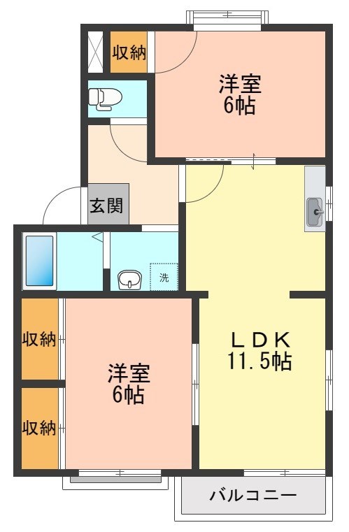 メゾンシルクB 間取り図