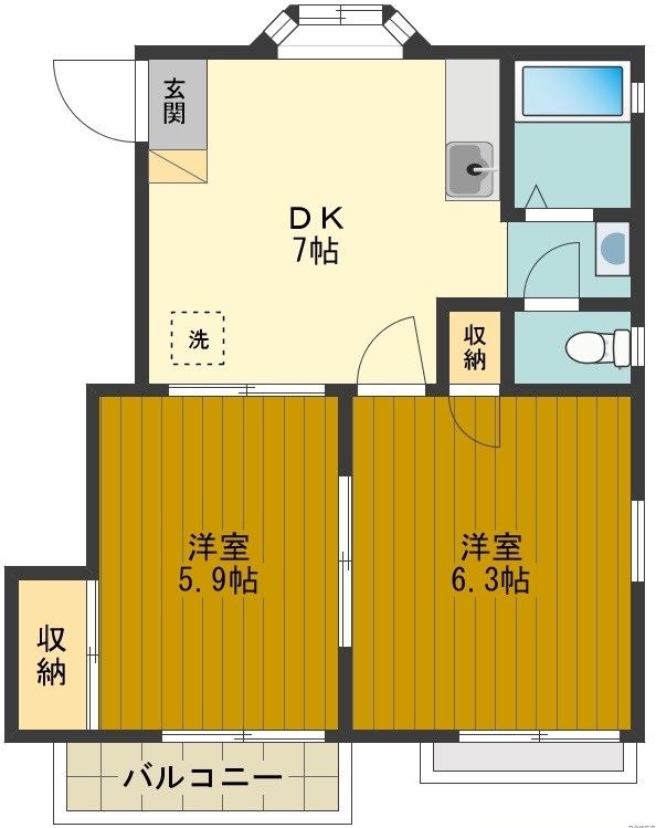 川口コーポ 間取り図
