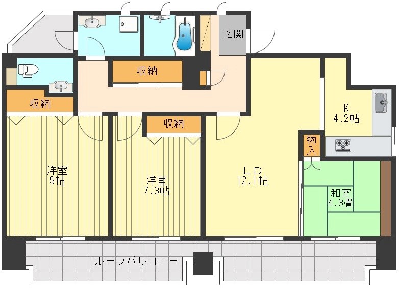 イグレック立川 間取り図