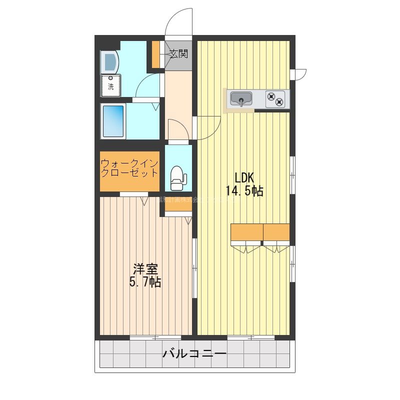 Aile de Courage（ｴｰﾙﾄﾞｸﾗｰｼﾞｭ） 間取り図