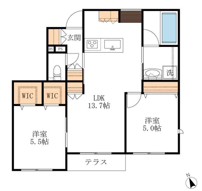 ル・プルニエ 間取り図