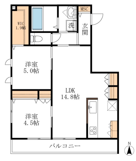 仮称）玉川町５丁目へーベルメゾン 間取り図