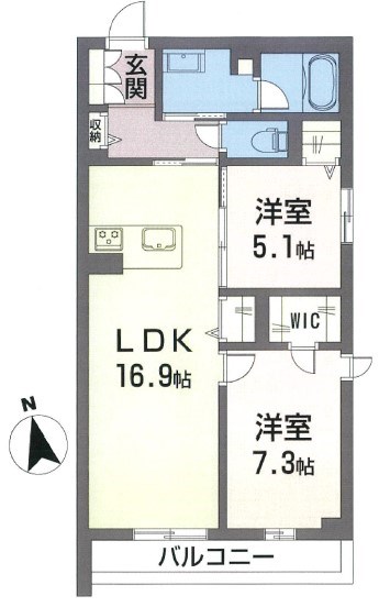 シャーメゾンヴィーブル八王子 間取り図