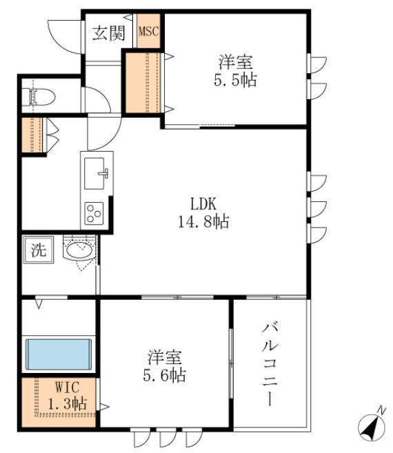 マルベリー　テラス・Ｎ 間取り図