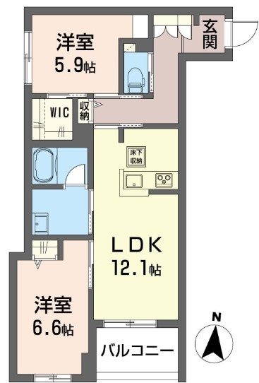 アルフラット万願寺 0101号室 間取り