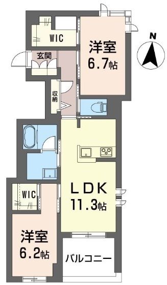 アルフラット万願寺 間取り図