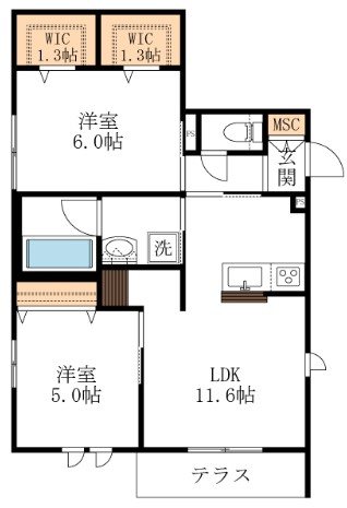 Porte Bonheur 間取り図