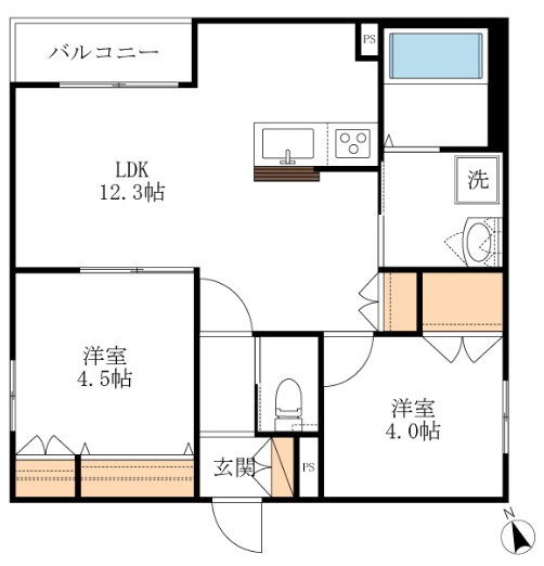Ｔ　ｔｅｒｒａｃｅ 間取り図