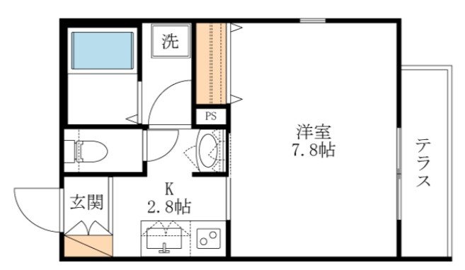 ドゥジエム　イブキ 間取り図