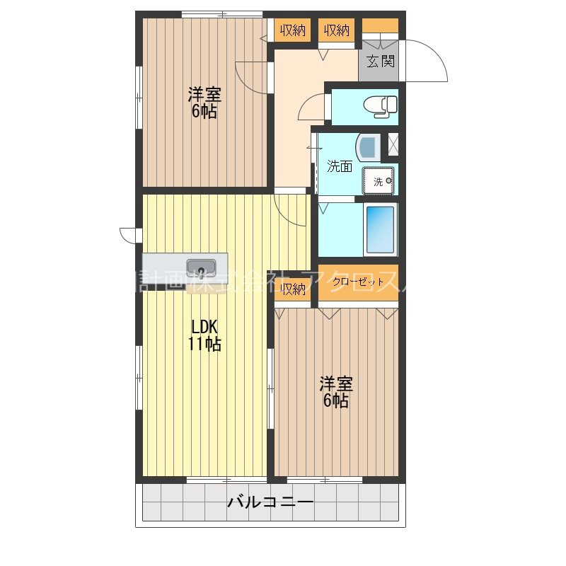 Ｐａｒｋ　Ｗｅｓｔ　Ａ棟 間取り図