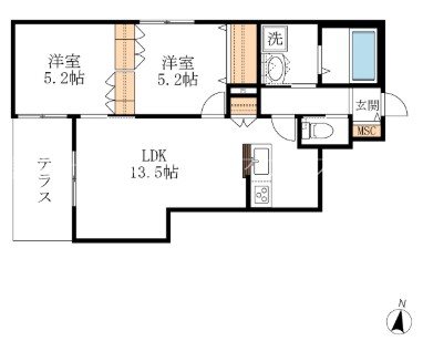 ウヴェルテュール 間取り図