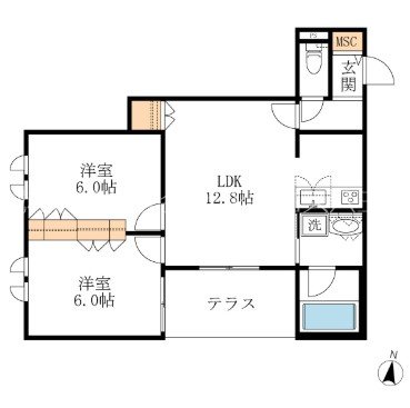 ウヴェルテュール 間取り図
