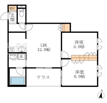 ウヴェルテュール 間取り図