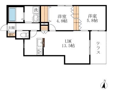 ウヴェルテュール 間取り図
