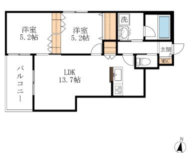 ウヴェルテュール 間取り図