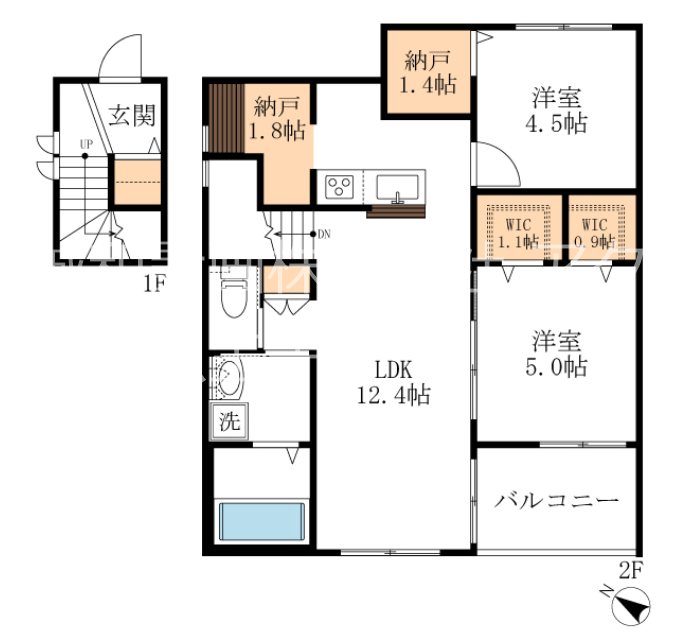 Ｌｅ　ｃｈａｔ　ｂｌａｎｃ 間取り図