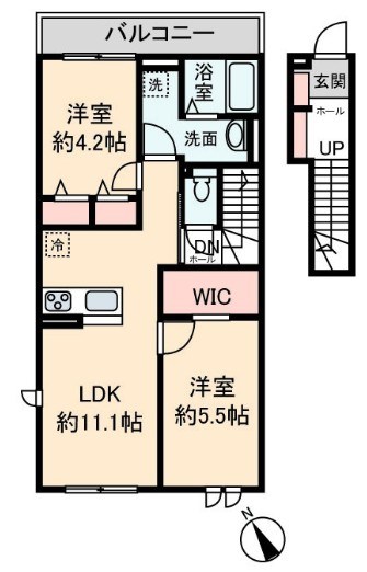 Orchid（オーキッド）B 間取り図