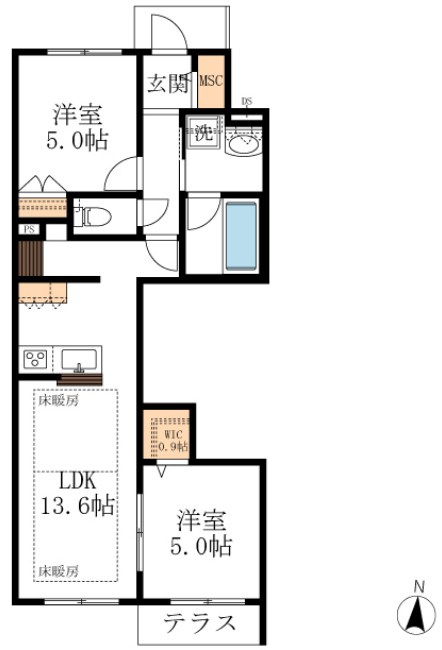 ヘリテージ国立 間取り図