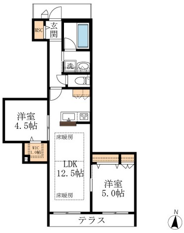 ヘリテージ国立 間取り図