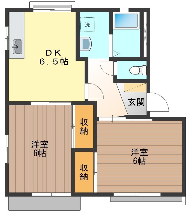 サンレイク芝中B 間取り図