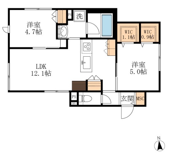 グランテージ　西棟 間取り図